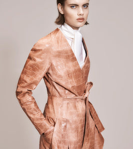 OPSUNDBAY - WOMENS PINK DRESS COAT by Womenswear Designer Dianna Opsund Bay